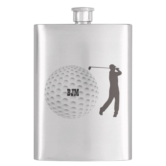 Personalised Classic Flask For Golfers (Front)