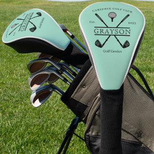 Personalised Classic Golf Club Green Head Cover
