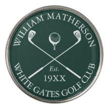 Personalised Classic Golf Club Name Emerald Green