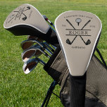 Personalised Classic Golf Club Name Golf Head Cover<br><div class="desc">Create your own golf head cover! Personalise this design with your own text. You can further customise this design by selecting the "customise further" link if desired.   🎥🎥🎥WATCH HOW TO ADD PERSONALIZATION! 🎥 https://youtu.be/CmyHIyhtmqk</div>