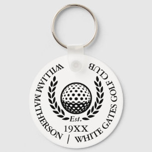 Personalised Classic Golf Club Name Key Ring