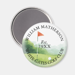 Personalised Classic Golf Club Name Magnet