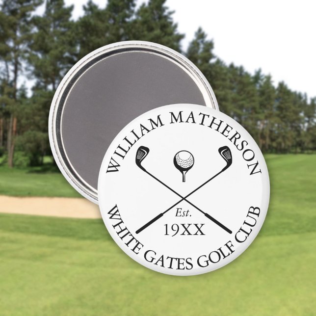 Personalised Classic Golf Club Name Magnet (Personalized Classic Golf Club Name Magnet)