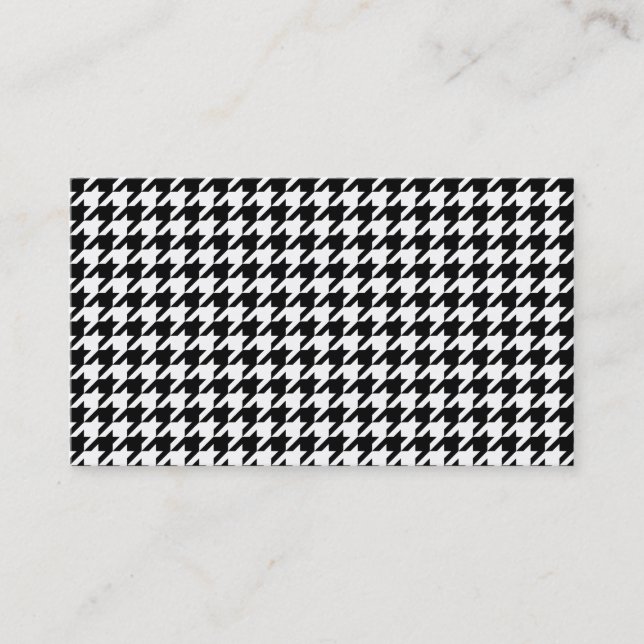 Personalised Classic houndstooth pattern Dogstooth Business Card (Front)
