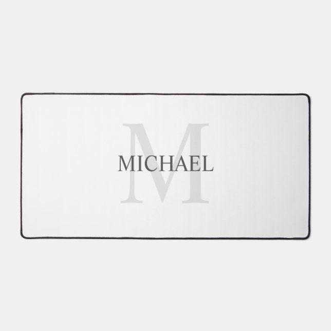 Personalised Classic Monogram and Name Desk Mat (Front)