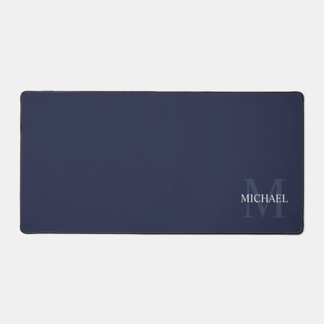 Personalised Classic Monogram and Name Desk Mat (Front)