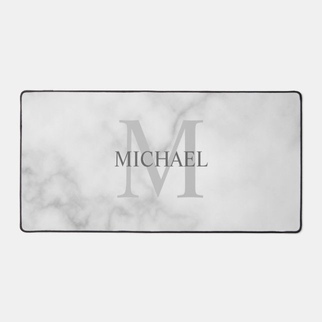 Personalised Classic Monogram and Name Desk Mat (Front)