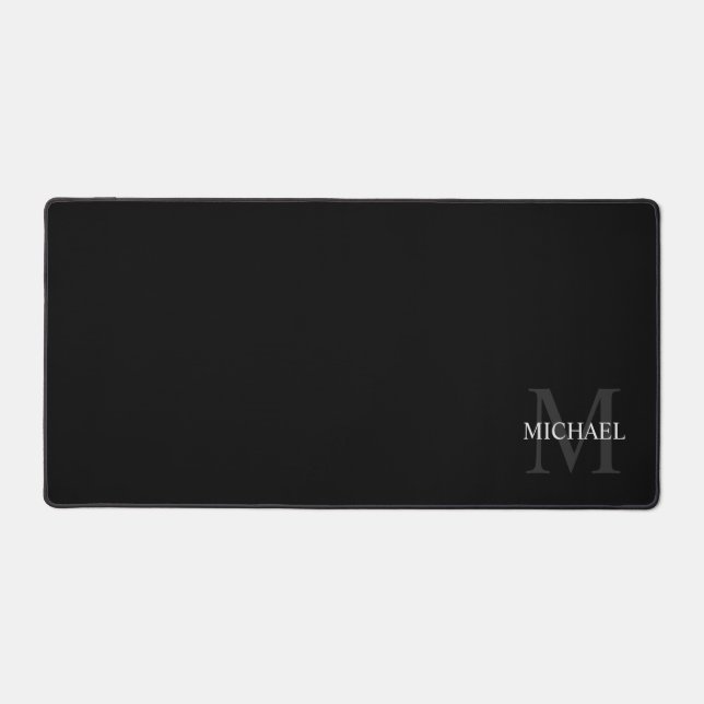 Personalised Classic Monogram and Name Desk Mat (Front)