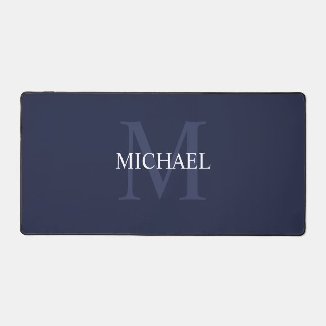 Personalised Classic Monogram and Name Desk Mat (Front)