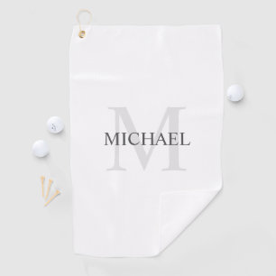 Personalised Classic Monogram and Name Golf Towel