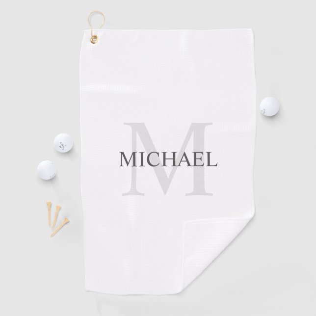 Personalised Classic Monogram and Name Golf Towel (InSitu)