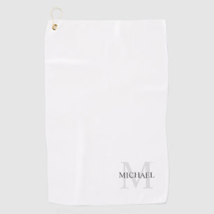 Personalised Classic Monogram and Name Golf Towel
