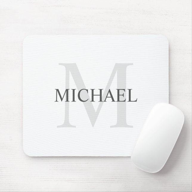 Personalised Classic Monogram and Name Mouse Mat (With Mouse)
