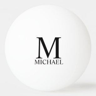 Personalised Classic Monogram and Name Ping Pong B Ping Pong Ball
