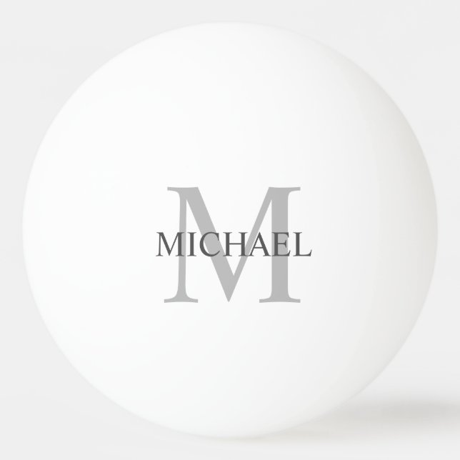 Personalised Classic Monogram and Name Ping Pong Ball (Front)
