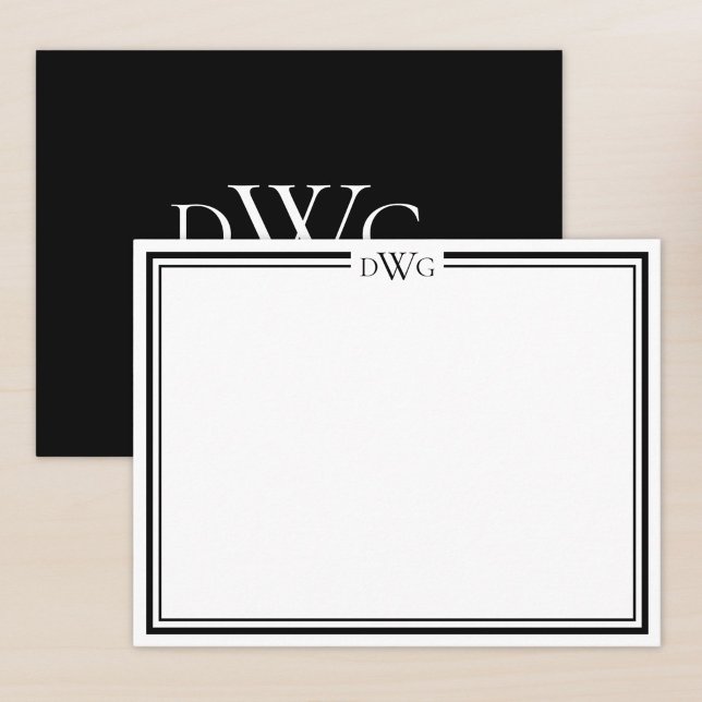 Personalised Classic Monogram Initial Name Card (Creator Uploaded)