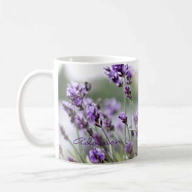 Personalised Classic Mug With Lavender (Left)