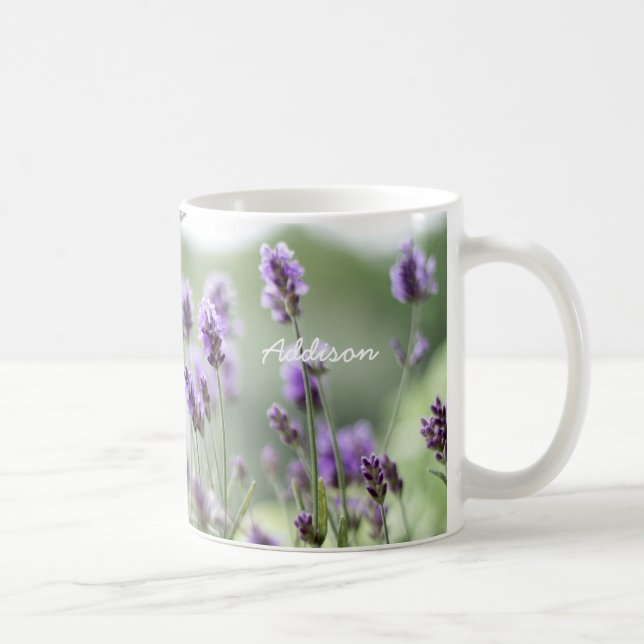Personalised Classic Mug With Lavender (Right)