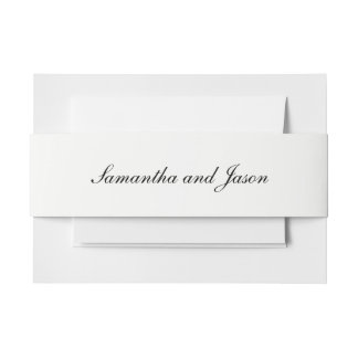 Personalised Classic Wedding Script Invitation Belly Band