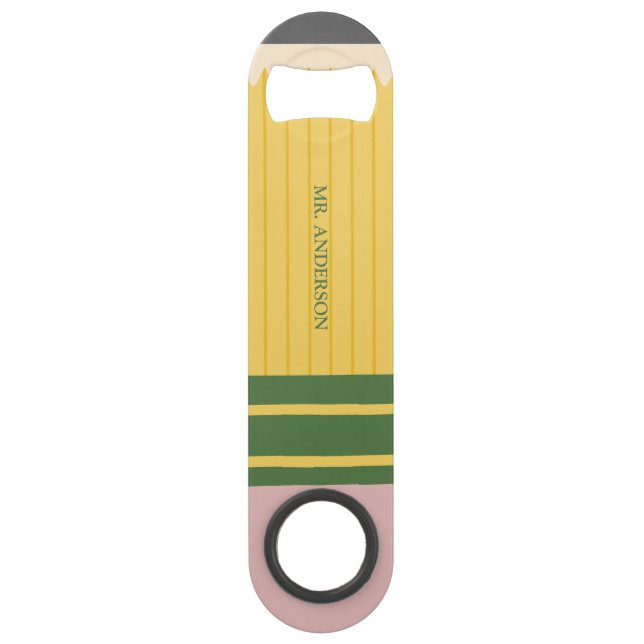 Personalised Classic Yellow School Pencil (Front)