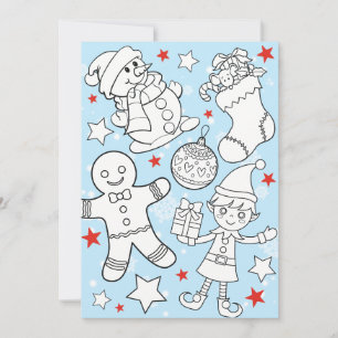 Personalised Classroom COLOR IT Reading Log Holiday Card