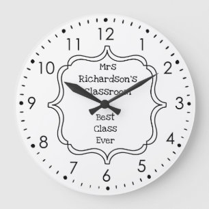 Personalised Classroom Teacher Large Clock