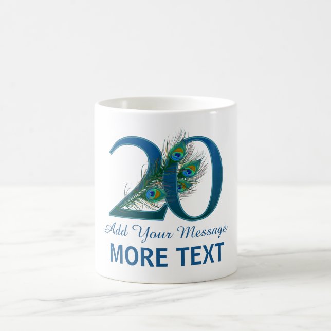 Personalised classy 20th birthday 20 mug (Center)