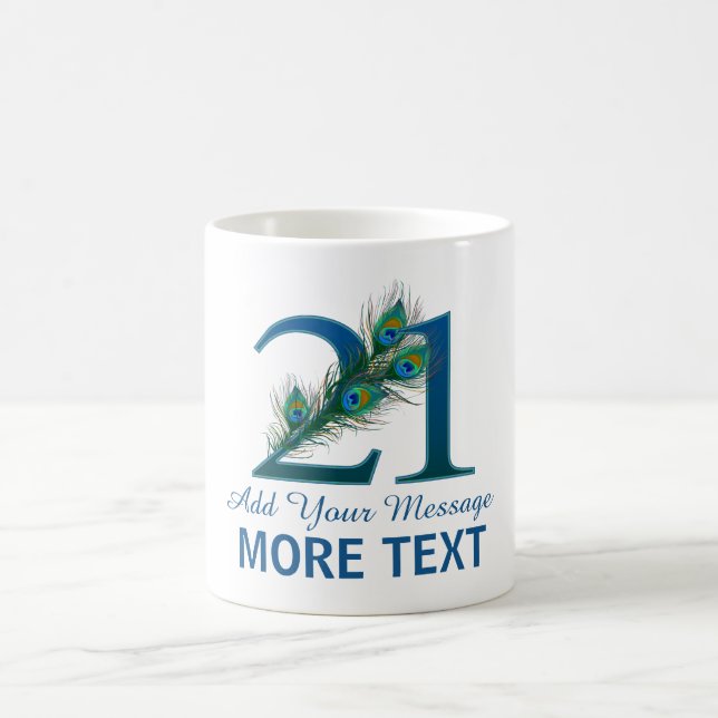 Personalised classy 21st birthday 21 mug (Center)