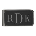 Personalised classy 3 letter monogram money clip
