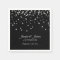 Personalised Classy Black Silver Confetti Wedding