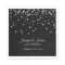 Personalised Classy Black Silver Confetti Wedding