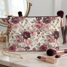 Personalised Classy French Floral Art Toiletry Bag