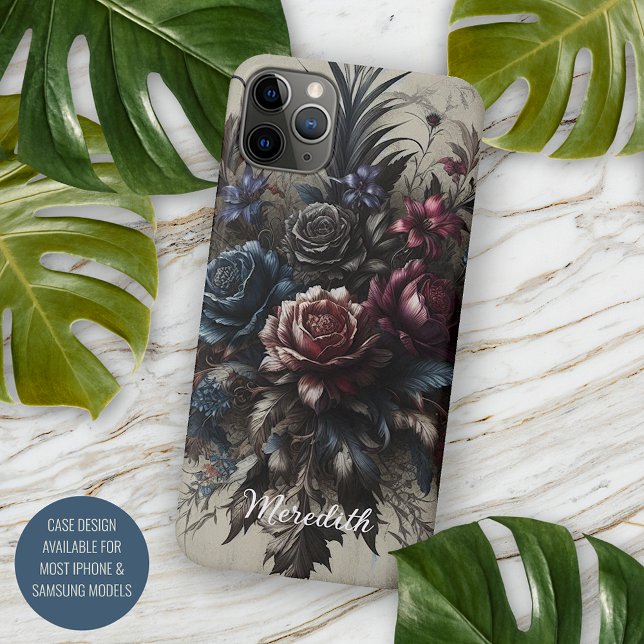 Personalised Classy Gothic Rose Floral Victorian Case-Mate iPhone Case (Creator Uploaded)