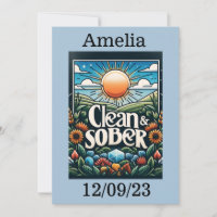Personalised Clean and Sober Anniversary Card 