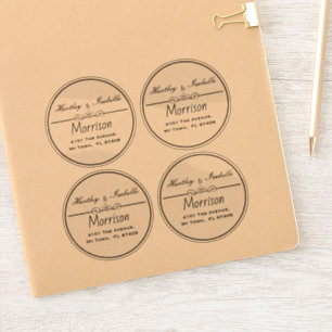 Personalised Clear Round Address Labels