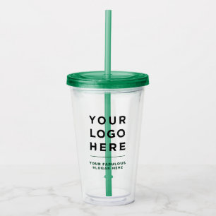 Personalised Clear Tumbler with Straw