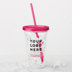 Personalised Clear Tumbler with Straw