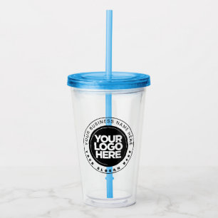 Personalised Clear Tumblers with lid and straw