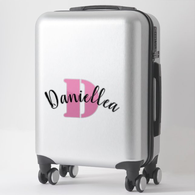 Personalised Clear Vinyl Luggage Name Stickers (Suitcase)
