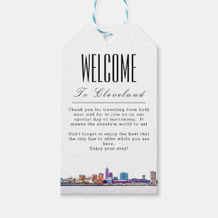 Personalised Cleveland Welcome Gift Tag