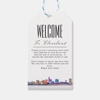 Personalised Cleveland Welcome Gift Tag