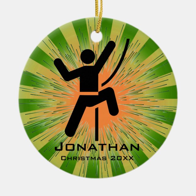 Personalised Climbing Ornament (Front)