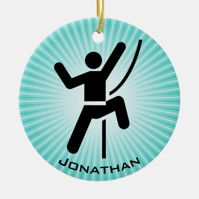 Personalised Climbing Ornament (Front)