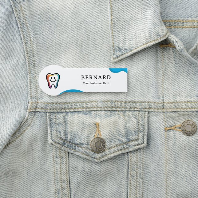 Personalised Clinic Employee Name & Logo Name Tag (In Situ)