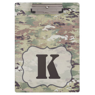 Personalised Clip Board Army OCP Camo Uniform Camo