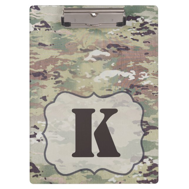 Personalised Clip Board Army OCP Camo Uniform Camo (Front)
