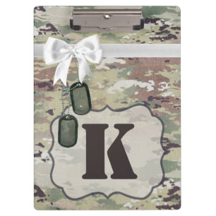Personalised Clip Board Army OCP Camo Uniform Camo