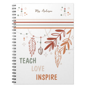 personalised Clipboard Bohemian Floral customise  Notebook