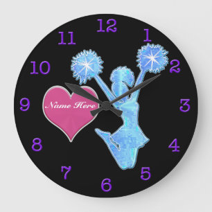 Personalised Clocks for Cheerleading Room Decor
