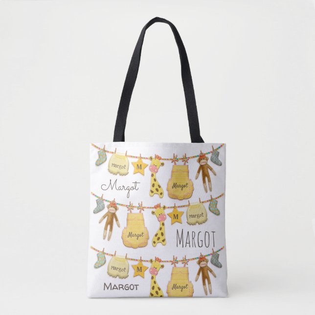 Personalised Clothesline Tote Bag (Front)